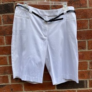 George Bermuda White Cotton Shorts NWT